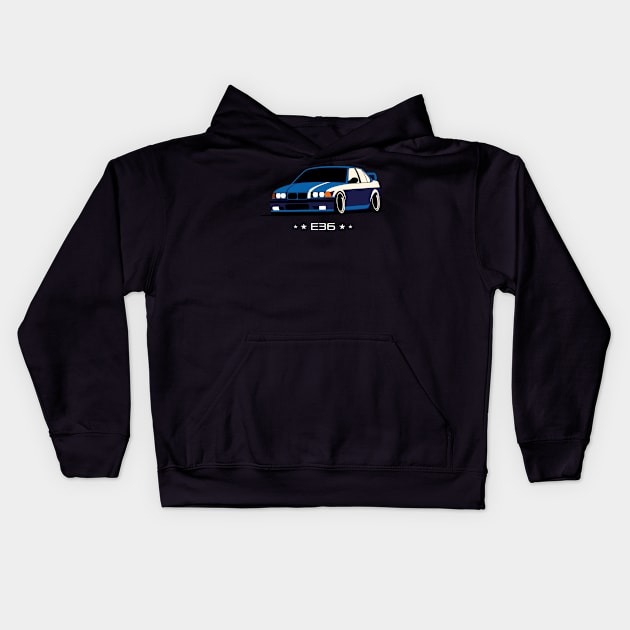 E36 Bimmer minimalist style Kids Hoodie by masjestudio